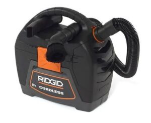 RIDGID 3 Gallon 18-Volt Cordless Handheld Wet/Dry Shop Vacuum (Tool Only) with Expandable Locking Hose