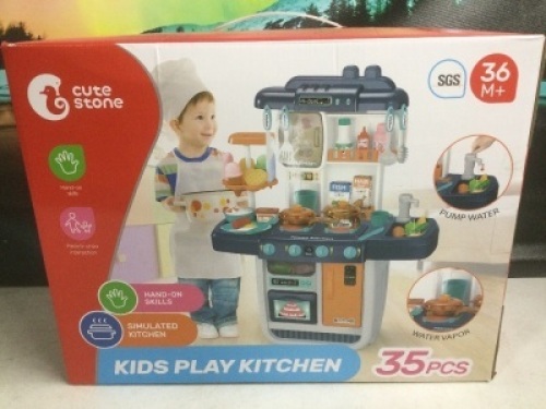 Kids Play Kitchen, 35 PCS - New/Unopened