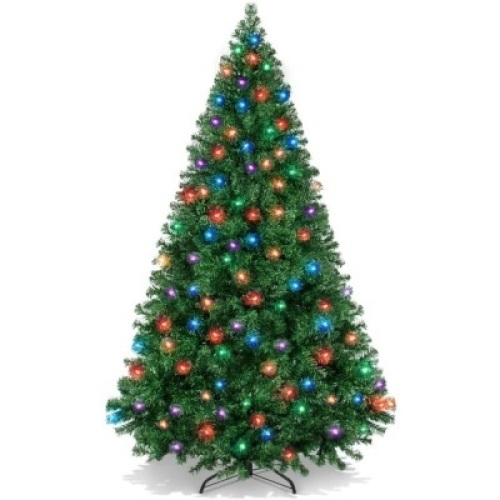 Premium Artificial Pre-Lit Pine Christmas Tree w/ 1,000 Tips, 250 LED Lights&nbsp;41.5"(Dia) x 72"(H)&nbsp;