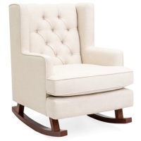 Tufted Upholstered Wingback Rocking Chair&nbsp;29"(L) x 34.5"(W) x 40"(H)