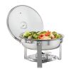 VEVOR Round Chafing Dish Set with Full-Size 4Qt Pan Glass Lid Fuel Holder