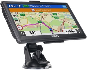 OHREX 7" GPS Navigation System, 2021 Maps with Free Lifetime Update, Spoken Turn-by-Turn Directions, Driver Alerts - Appears New  