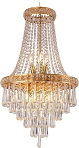 SIKIBODS Crystal Chandeliers for Foyer Entryway Luxury K9 Modern Chandelier Lighting Gold 9-Light Bulb Apply Ceiling Hanging Dining Room and Living Room