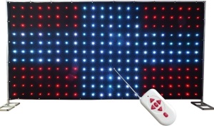 KHXED LED Vision Curtain P18 2x4M DMX Control for Mobile DJ Band Night Club Stage Backdrop