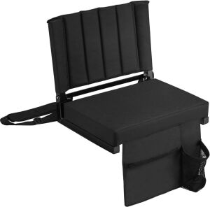 usuncaly Stadium Seat for Bleachers with Back Support and Wide Comfy Padded Cushion, Set of 2 