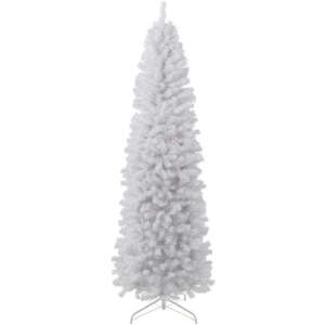 White Artificial Pencil Holiday Christmas Tree 7.5ft