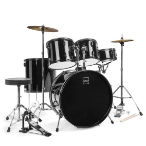 5-Piece Full Size Drum Set For Adults  Bass Drum: 23"(Dia) x 16.5"(H) Snare Drum: 14"(Dia) x 6"(H) Small Tom: 10.5"(Dia) x 10"(H) Medium Tom: 12.5"(Dia) x 10.5"(H) Large Tom: 16.5"(Dia) x 16.5"(H) Cymbal: 14"(Dia) Hi-hat: 12"(Dia) Drumsticks: 16"(L)