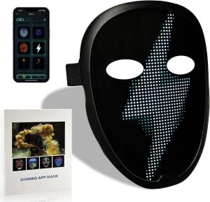 LED Lighted Face Transforming Mask, Rechargeable 