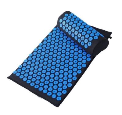 Black Acupuncture Mat with Pillow