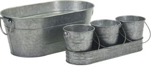 Oval Ice Bucket with 3 Serve Buckets 