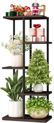 Bamworld Indoor Metal Plant Shelf 5 Tier - Loose Hardware