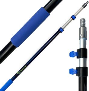 EVERSPROUT 5-to-12 Foot Telescopic Extension Pole, Lightweight Sturdy Aluminum Telescoping Pole, Easy Flip-Tab Lock Mechanism Telescopic Pole, Twist-On Metal Tip Paint Roller Extension Pole