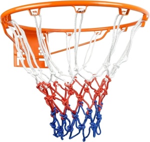 Aoneky Basketball Rim Replacement, Standard 18" Size Basketball Goal Hoop with Net