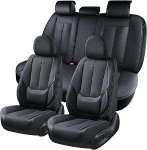 Coverado Car Seat Covers Full Set, Black 