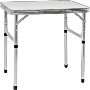 Aluminum Portable Folding Camp Table With Carry Handle - By Trademark Innovations, White 17.7"D x 23.6"W x 22.5"H