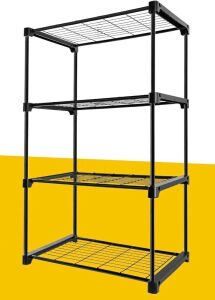 REIBII 4 Tier Wire Shelving Unit 15.8" D x 47.3" H x 25.6" W 