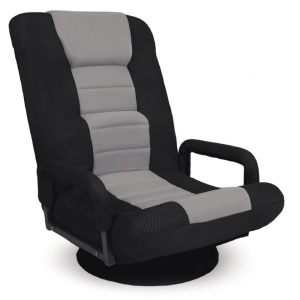 Gaming Floor Chair w/ 360-Degree Swivel, Armrest, Adjustable Backrest 22.5"(L) x 22"(W) x 30"(H)