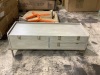 Anthropologie table 51"L X 18" T missing 1 knob