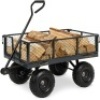 Steel Garden Utility Cart Wagon w/ 400lb Capacity, Removable Sides, Handle&nbsp;41"(L) x 18"(W) x 20"(H)