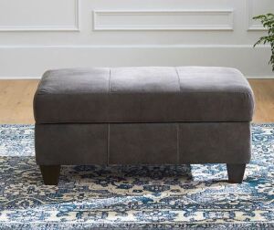 Navigation Gray Storage Ottoman