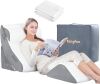 Kingfun 4pcs Orthopedic Memory Foam Bed Wedge Pillow Set