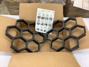 Lot of (2) Honeycomb Concrete Paving Moulds 