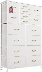 YILQQPER Tall Dresser with 16 Fabric Drawers 