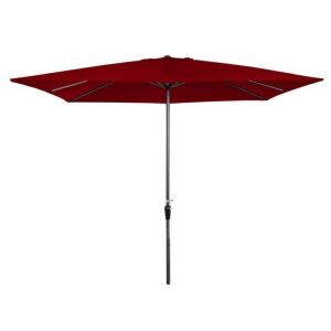 Rectangular Patio Umbrella w/ Easy Crank, UV-Resistant Fabric - 8x11ft 