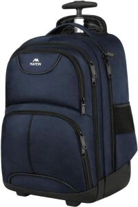 MATEIN Travel-Friendly Rolling Laptop Backpack