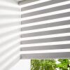 Persilux Cordless Zebra Blinds, Grey, 35" W x 72" H