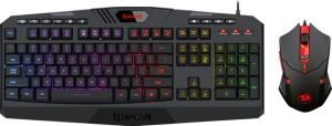 REDRAGON S101-3 Full-size Wired Gaming Keyboard and Optical Mouse with Back Lighting 