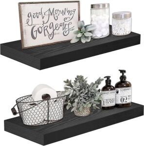 QEEIG Floating Shelves, 24 x 9 inch, Set of 2