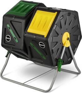 Miracle-Gro Dual Chamber Compost Tumbler, 2x18.5gal 