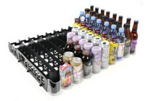 Display Technologies Visi-FAST Pusher Glide Beverage Organizer for 12/16oz Cans and Water Bottles