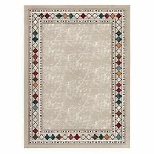 Antep Rugs Alfombras Modern Bordered 5x7 Non-Skid Non-Slip Low Profile Pile Rug