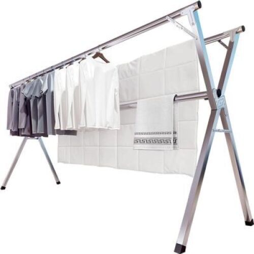JAUREE 79 Inches Stainless Steel Clothes Drying Rack with 20 Windproof Hooks&nbsp;