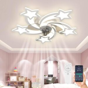 LEEAGLEGRY 28 inch Flush Mount Ceiling Fan with LED Lights