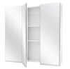 Glacier Bay 30-3/8 in. W x 30-3/16 in. H Rectangular Frameless Surface-Mount Tri-View Bathroom Medicine Cabinet with Mirror