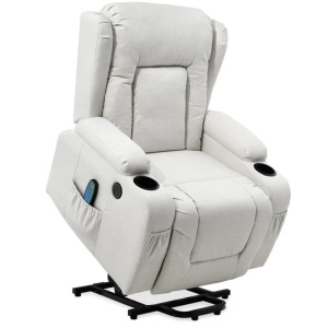 Electric Power Lift Recliner Massage Chair w/ Heat, USB Port, Cupholders