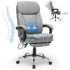 Homrest Reclining Ergonomic Executive Office Chair w/ Massage, Retractable Foot Rest