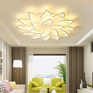 LED Hollow Petal Chandelier Modern Metal Acrylic Lamp 