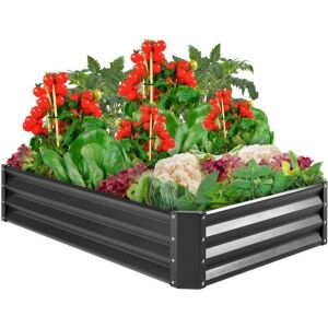 Outdoor Metal Raised Garden Bed for Vegetables, Flowers, Herbs - 6x3x1ft 