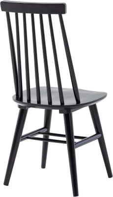 Duhome Dining Chairs Set of 2, Wood Dining Room Slat Back Kitchen Windsor Chairs, Black 16.75"D x 17.25"W x 35.75"H