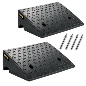 VEVOR Rubber Curb Ramp, 5" Rise Height 2 Pack, Heavy-Duty 6800 lbs Capacity, 19" L x 13" W 