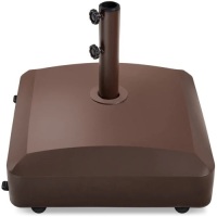 Fillable Mobile Umbrella Base Stand w/ 4 Wheels, 2 Locks, 123lb Capacity&nbsp;