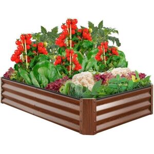 Outdoor Metal Raised Garden Bed for Vegetables, Flowers, Herbs - 6x3x1ft 