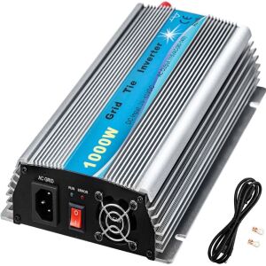 VEVOR Grid Tie Solar Inverter, 1000W MPPT Power Inverter, 50/60 Hz Solar Grid Tie System, DC 20-45V Input to AC 90-140V Output