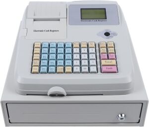 48 Keys Electronic Cash Register with Removable Cash Drawer and Thermal Printer