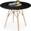 Round Mid-Century Modern Dining Table w/ Beech Wood Legs- 35.5in&nbsp;