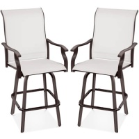 Set of 2 Swivel Barstools w/ 360 Rotation, All-Weather Mesh&nbsp;20"(L) x 23.5"(W) x 51.5"(H)